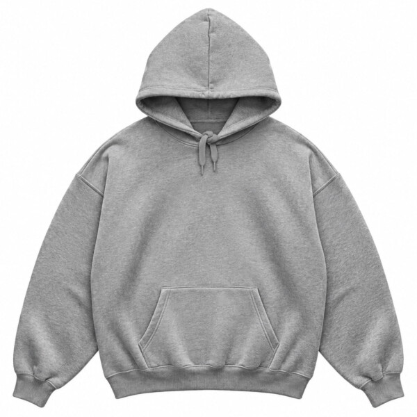 BASIC OVERSIZED GRAY HOODIE