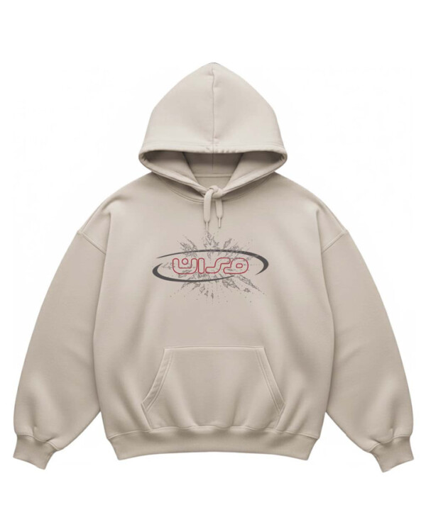 DISCONNECTED OVERSIZED BEIGE HOODIE