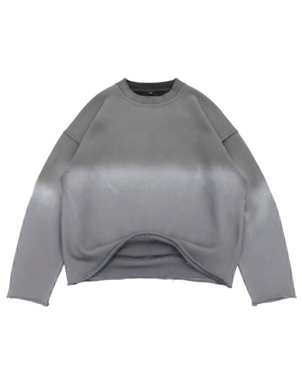 GRAY ACID WASHED SWEATSHIRT