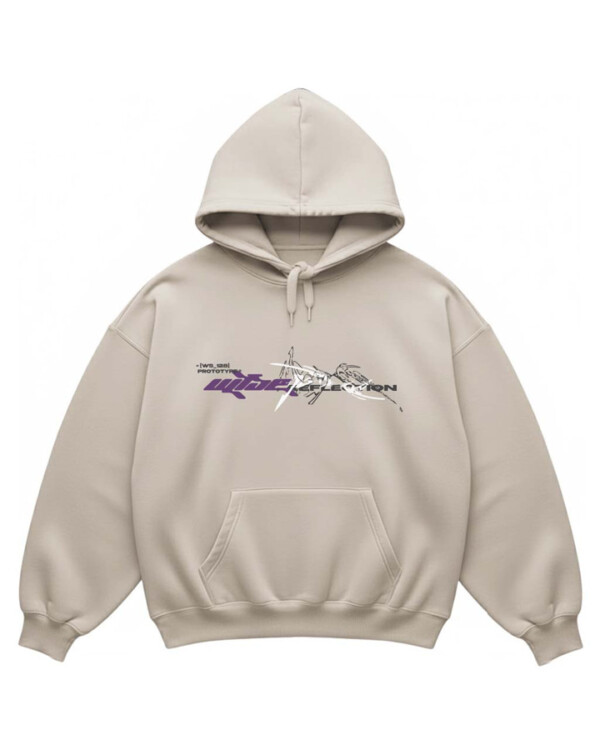 REFLECTION OVERSIZED BEIGE HOODIE