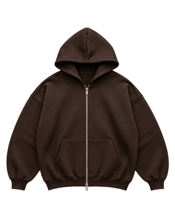 WISE MOCHA ZIPPER HOODIE